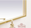 FAENA brass LED rectangular mirror