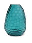 POSITANO teal glass textured vase