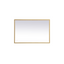 FAENA brass LED rectangular mirror